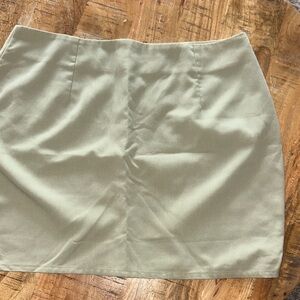 PrettyLittleThing Sage Green Mini Skirt